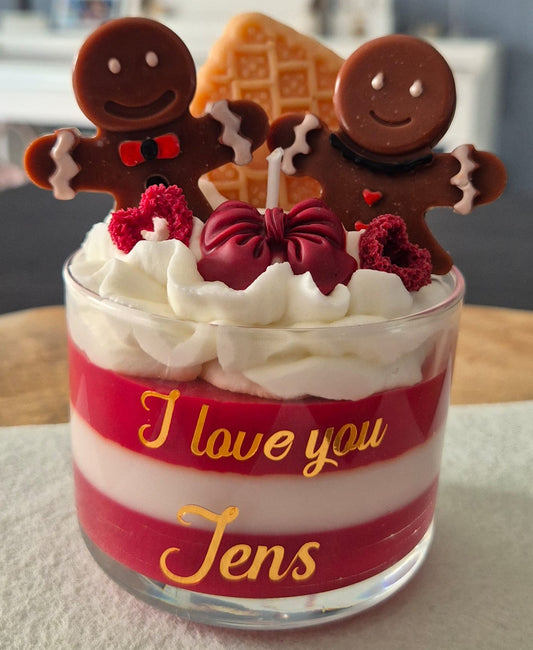 Dessertkerze "I love you"