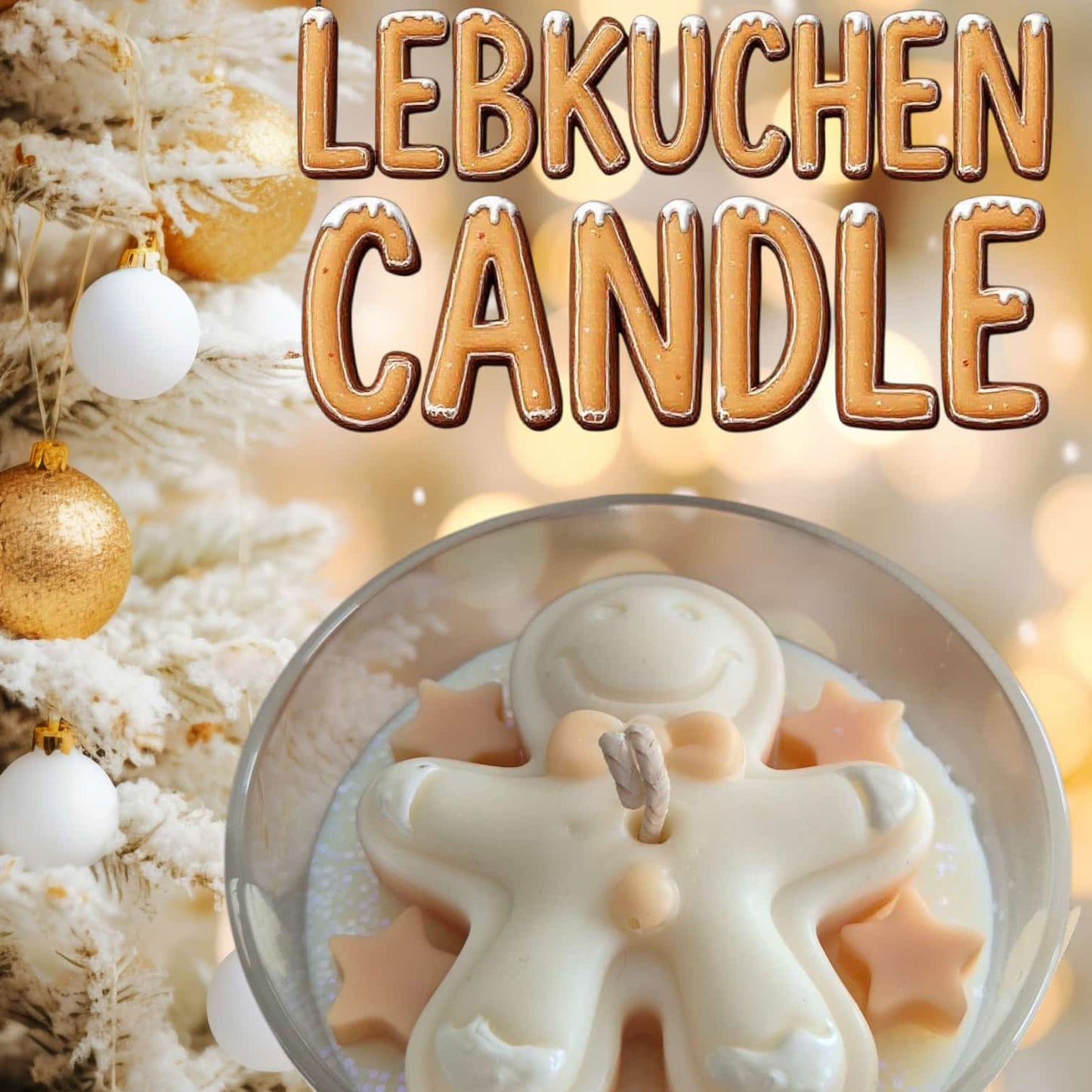Dekokerze "Lebkuchenmann"
