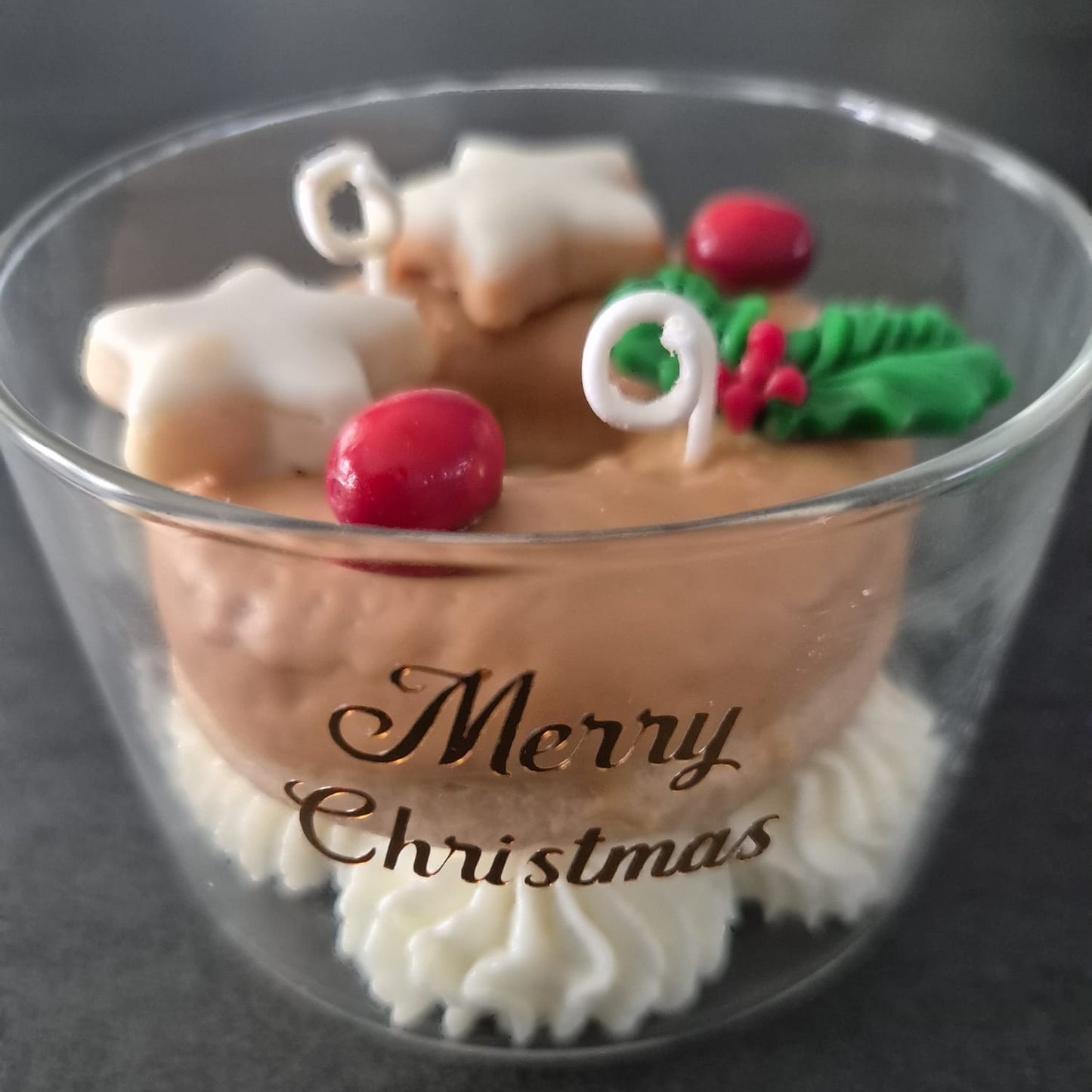 Dessertkerze "Weihnachts-Donut"