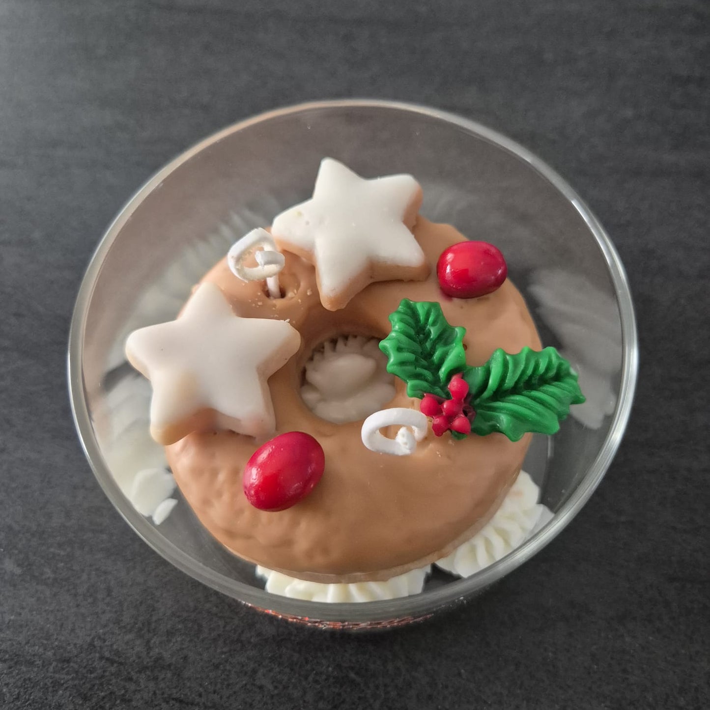 Dessertkerze "Weihnachts-Donut"